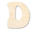 Unfinished Wood Groovy D Font Shape | DIY Craft Cutout | up to 46" DIY