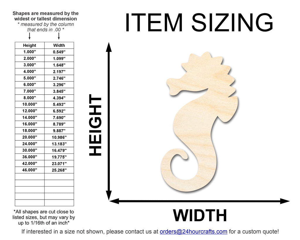 Unfinished Wood Seahorse Shape | JGrondz | DIY Craft Cutout | up to 46" DIY