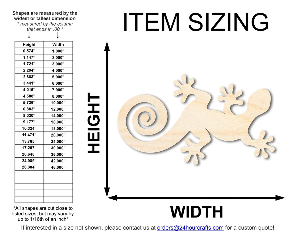 Unfinished Wood Lizard Shape | JGrondz | DIY Craft Cutout | up to 46" DIY
