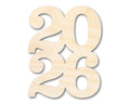 Unfinished Wood Year 2026 Shape | DIY Craft Cutout | up to 46" DIY