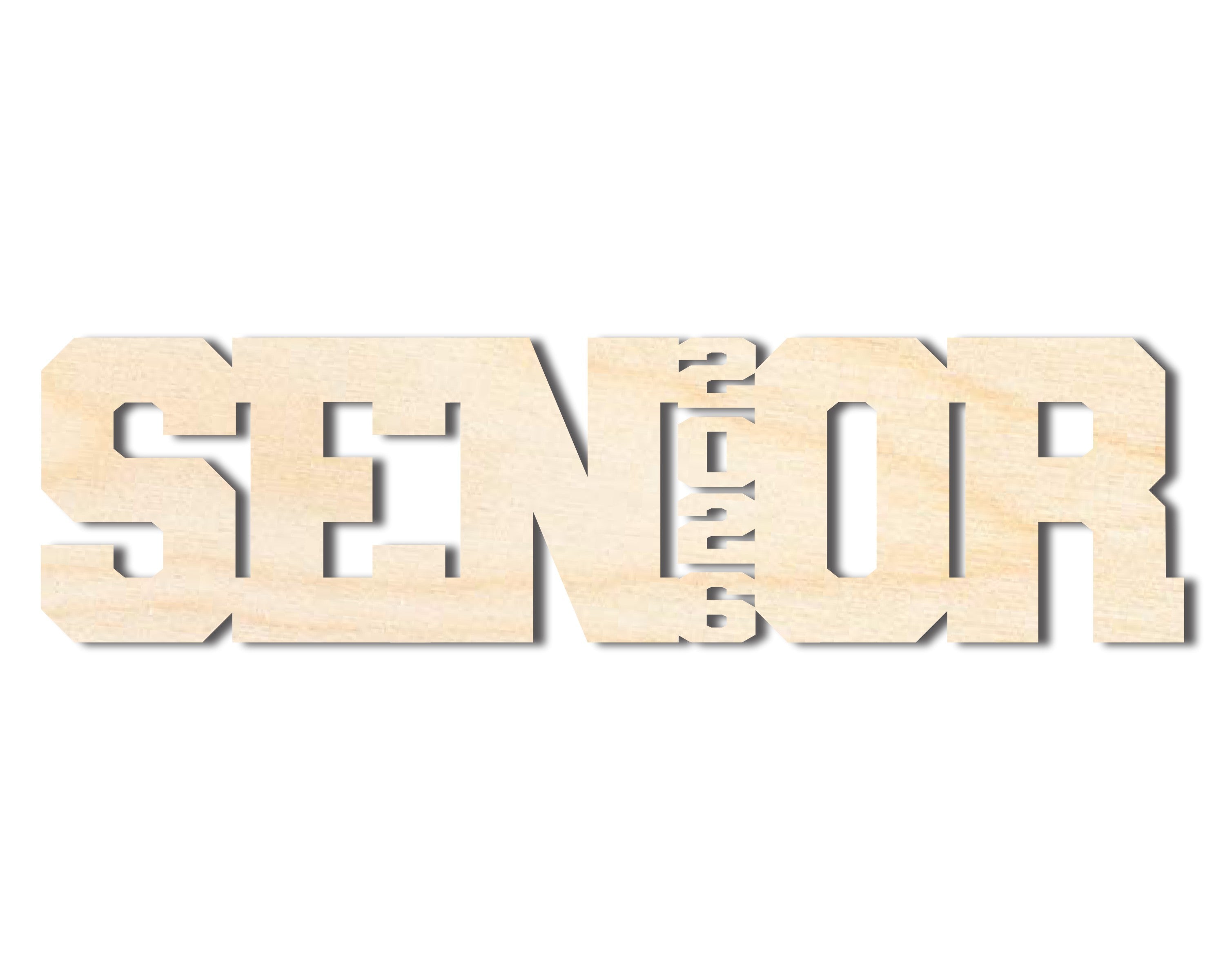 Unfinished Wood 2026 Senior Shape | DIY Craft Cutout | up to 46" DIY
