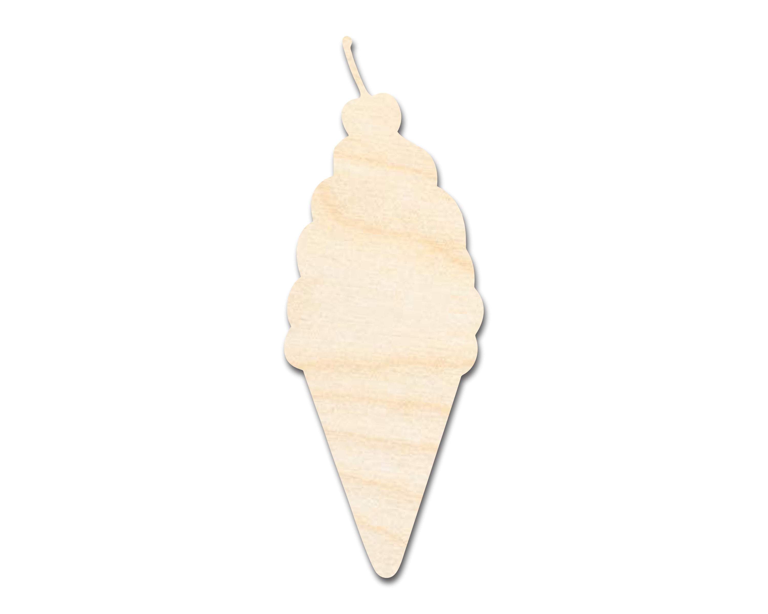 Unfinished Wood Ice Cream with Cherry Shape | DIY Craft Cutout | up to 46" DIY