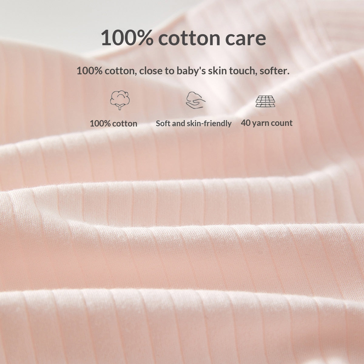 Pure Cotton Boneless Long-sleeve Baby Onesie