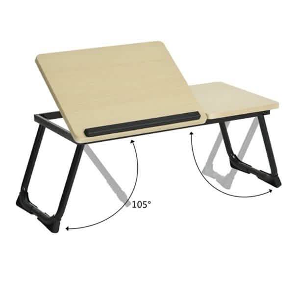 26" Foldable Laptop Desk Pella Oak Wood