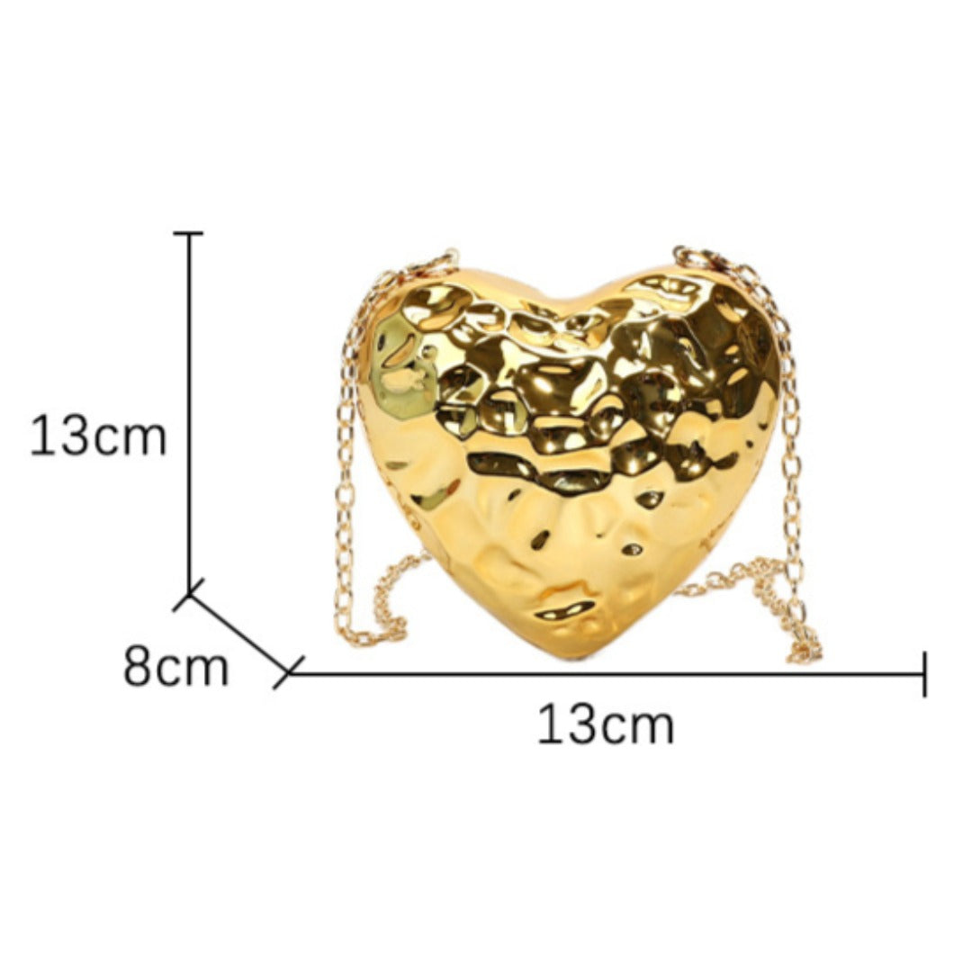 Heart Shaped Mini Purse – Elegant Acrylic Pericardium Chain Clutch, Perfect for Parties, Proms, Weddings