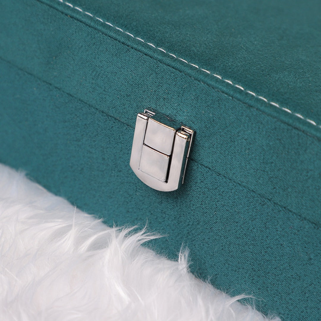 Simple solid color jewelry storage box, large-capacity storage box, classified and sorted multi-layer jewelry box