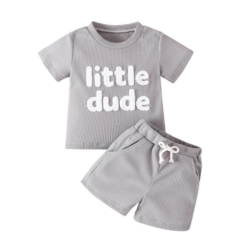 Children's Waffle Short Sleeve Suit