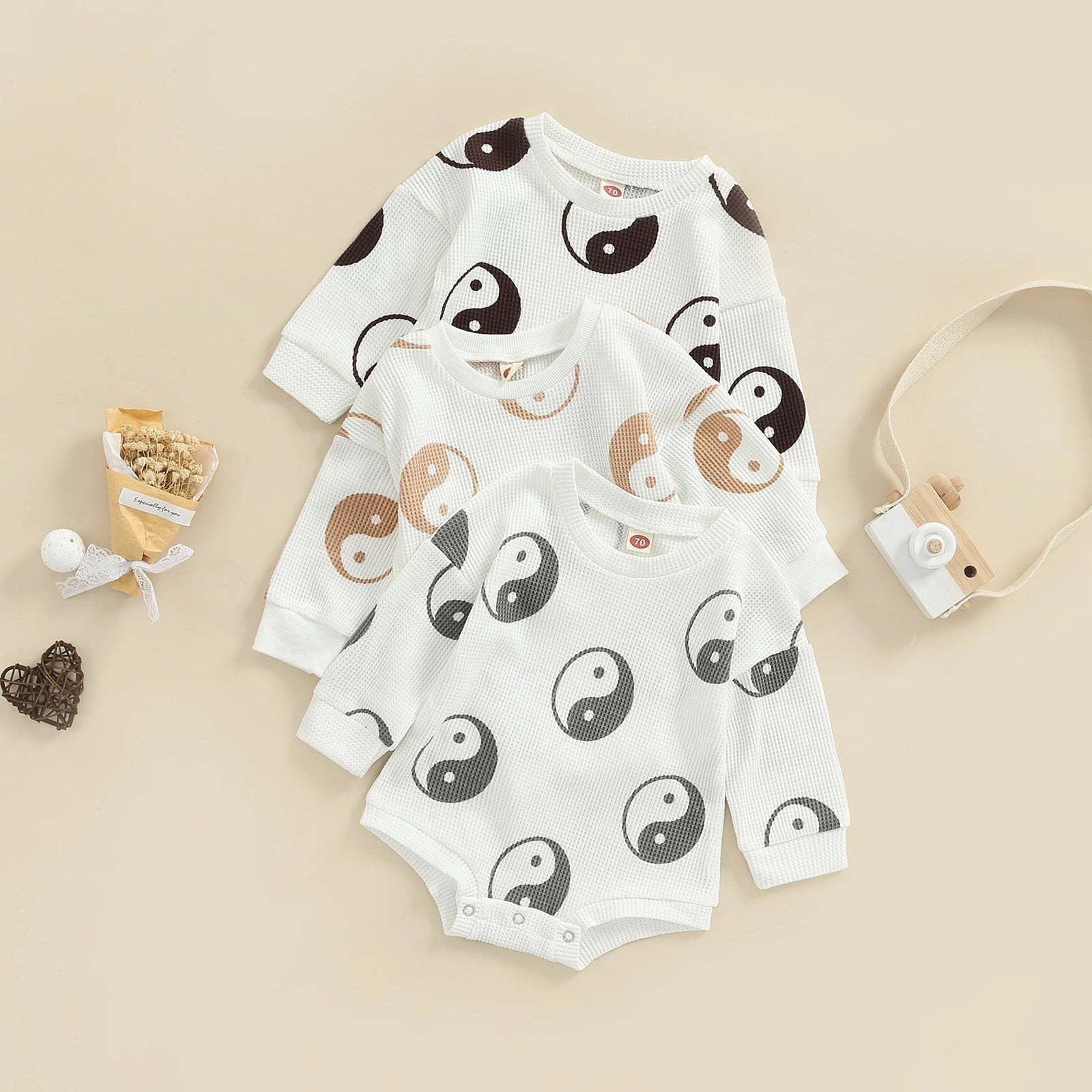 Baby One-piece Suit Knitted Long Sleeve