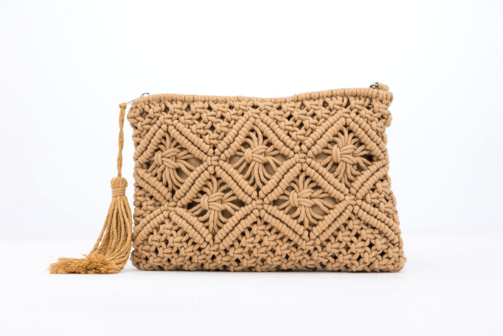 Macrame Tassel Clutch - EveryNest