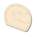 Unfinished Wood Etched Helmet Shape | Paint By Line Crafts | up to 30" DIY