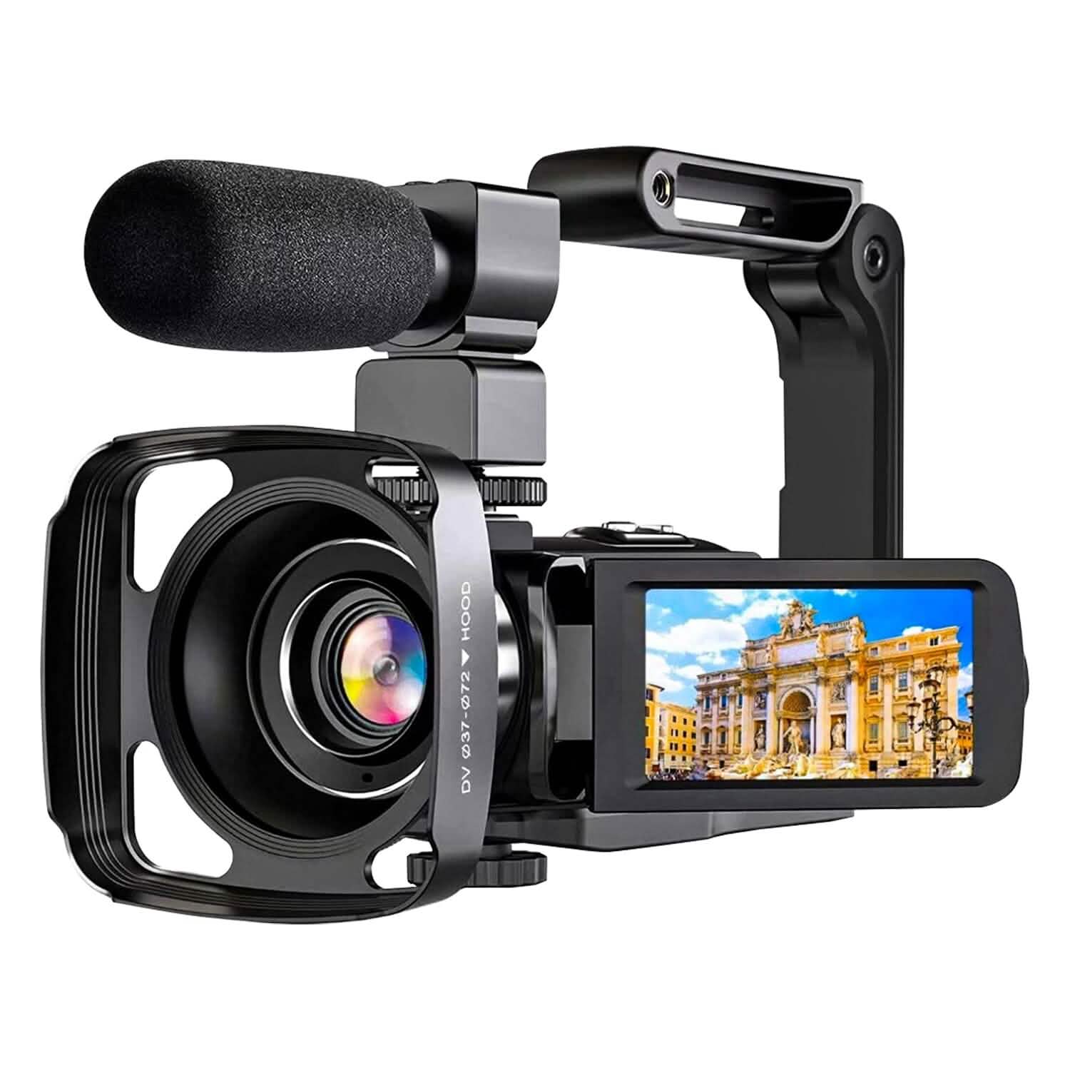 2.7K Camcorder 42MP 18x Zoom Digital Video Camera with 270° Rotating IPS Screen