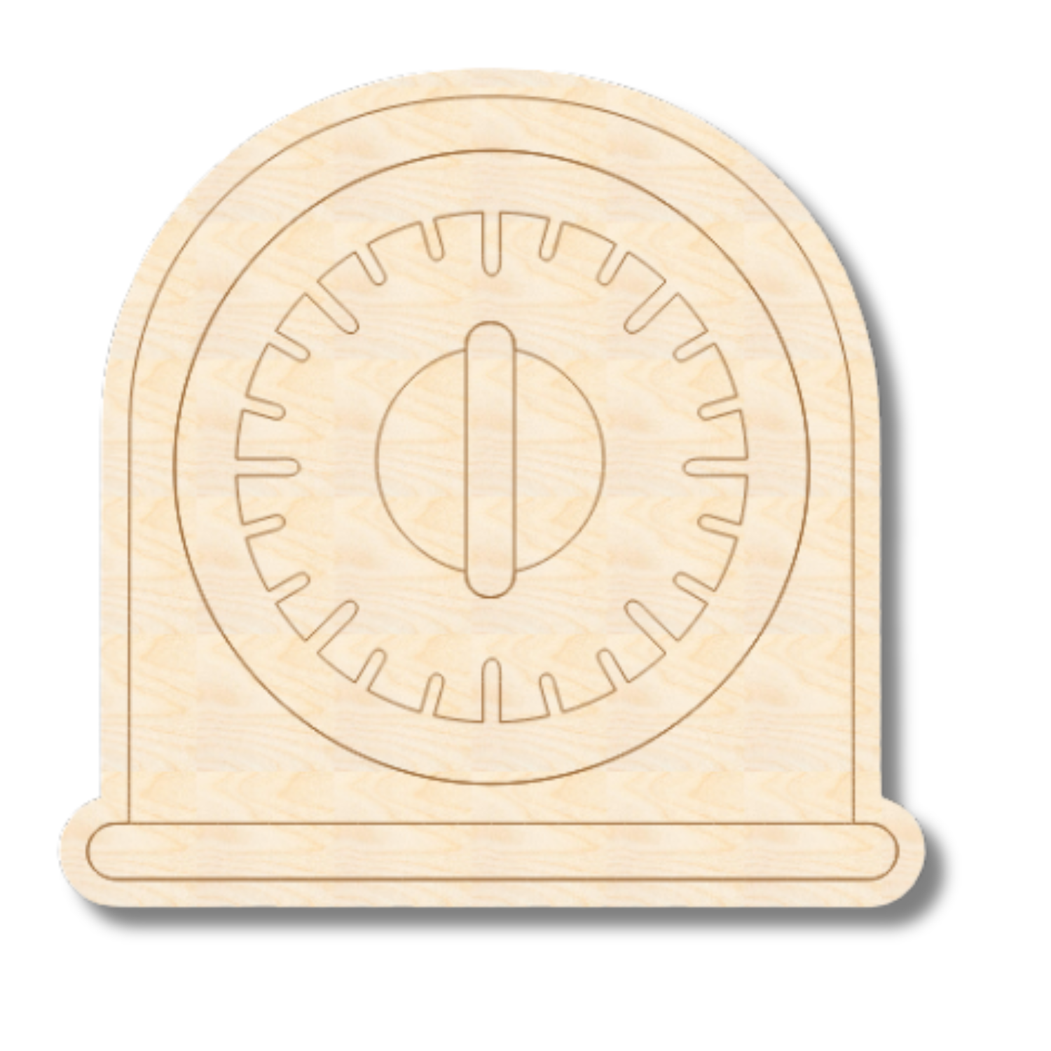 Unfinished Wood Etched Kitchen Timer Shape | Paint By Line Crafts | up to 30" DIY