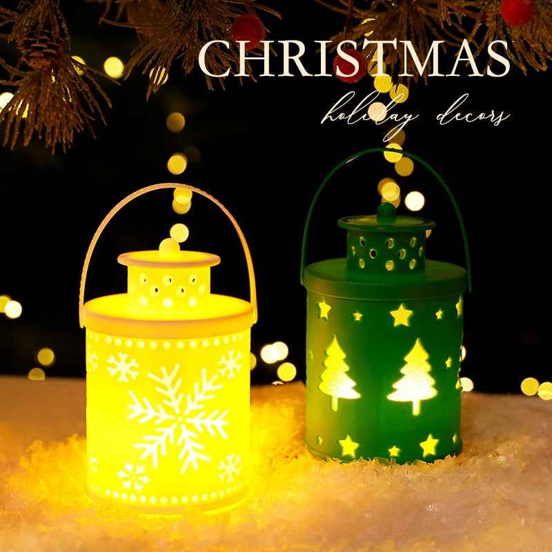 Nordic Style Creative Festival Decoration Ornament Christmas Candle Lamp LED Lantern Wind Lantern Electronic Candle