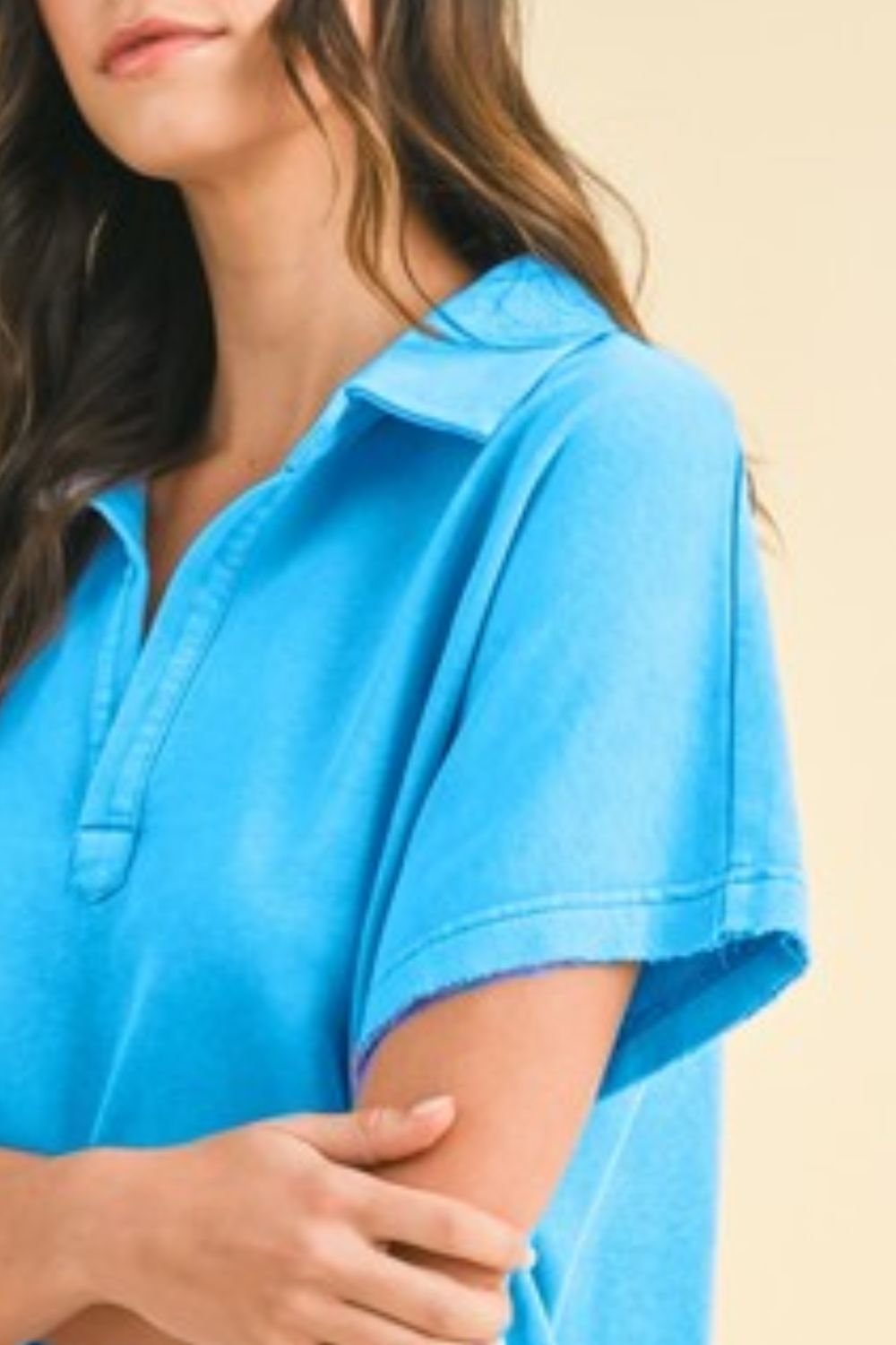 Sky Blue Short Sleeve Dress Simple Casual and Effortless Dress for Women Soft Comfortable Dress