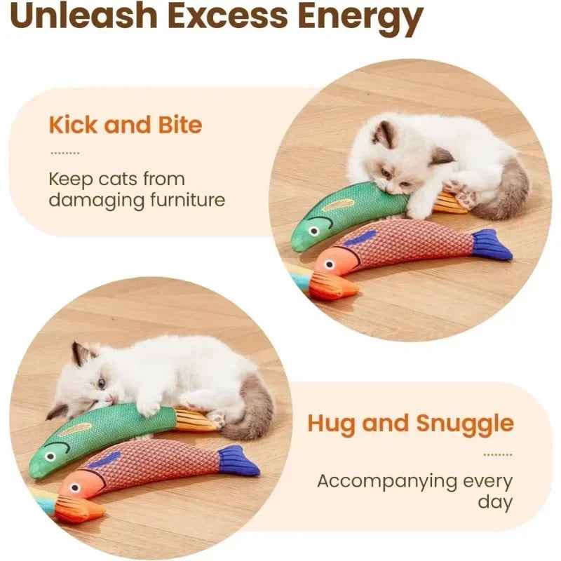 Cat toys catnip fish teeth grinding bite resistant