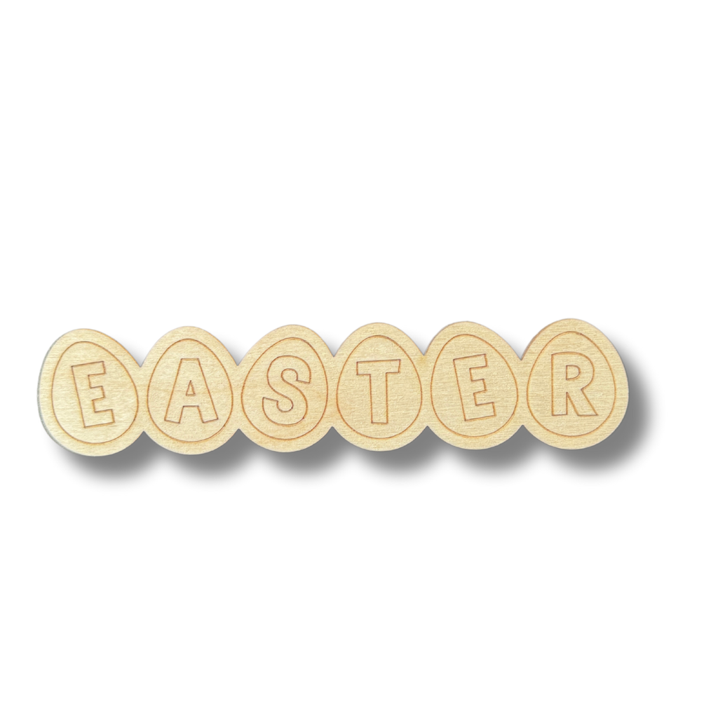 Unfinished Wood Etched Easter Eggs Shape | Paint By Line Crafts | up to 30" DIY