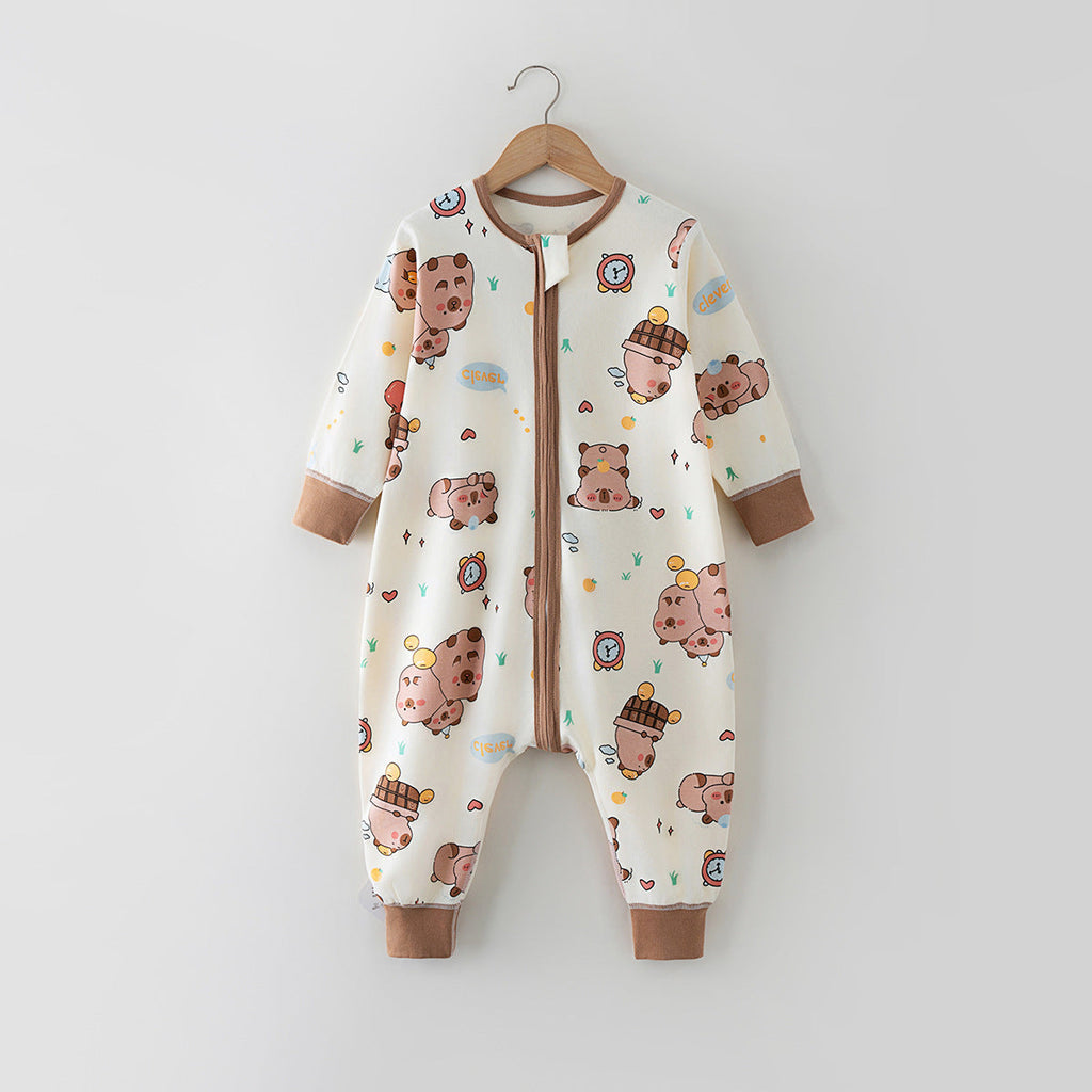 Split-leg Sleeping Bag To Prevent Kicking Off The Covers One-piece Bodysuit