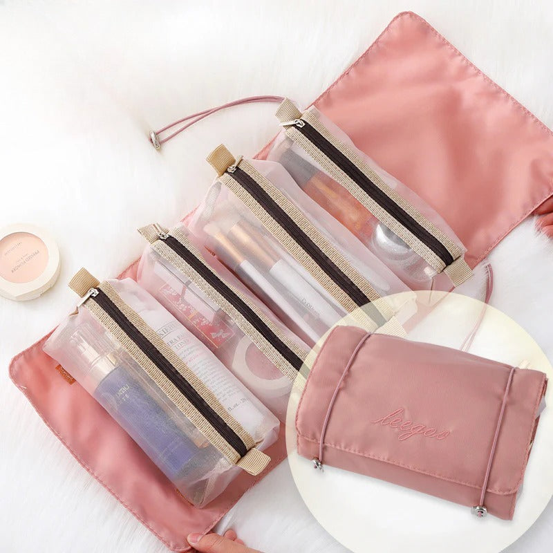 Four-in-one cosmetic bag, makeup bag organizers,Travel makeup bag,Portable travel storage portable toilet bag,
