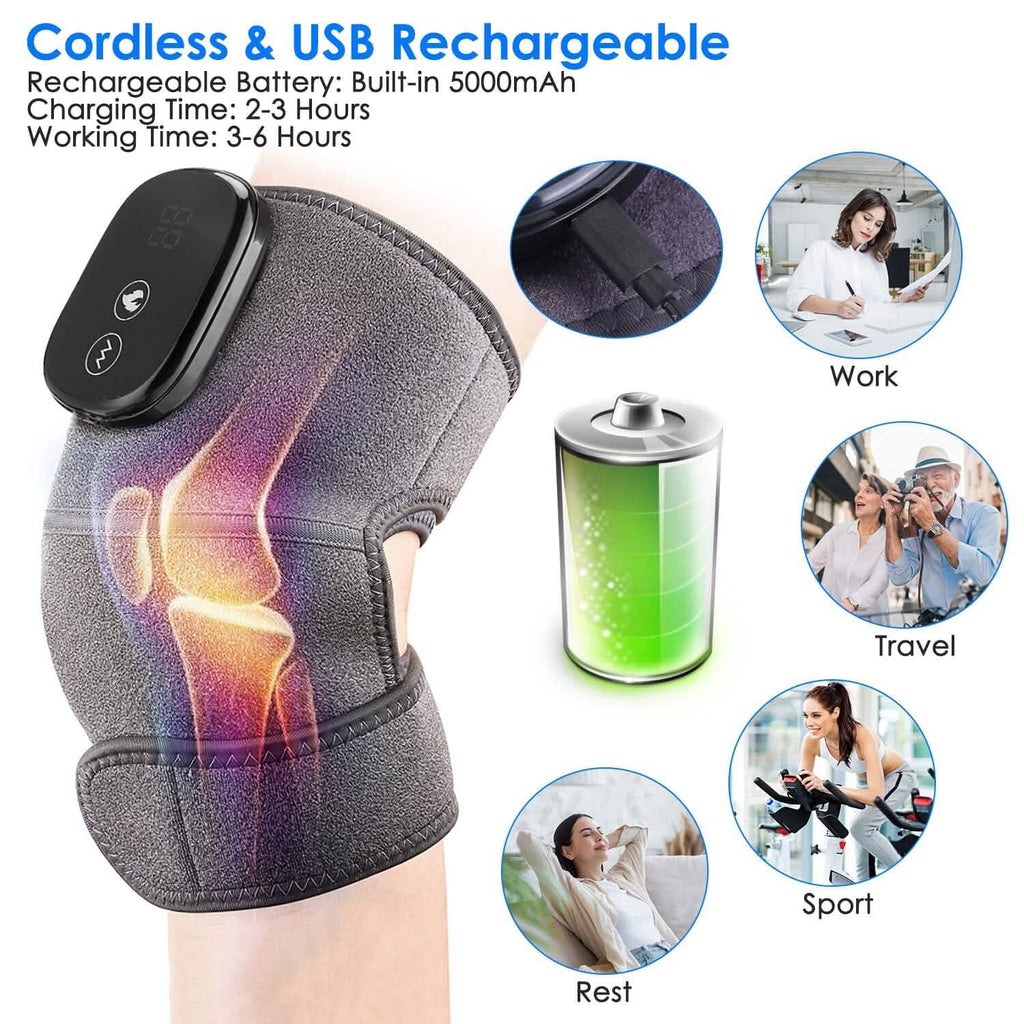3-in-1 Heated Pads Massager with 3 Level Vibration