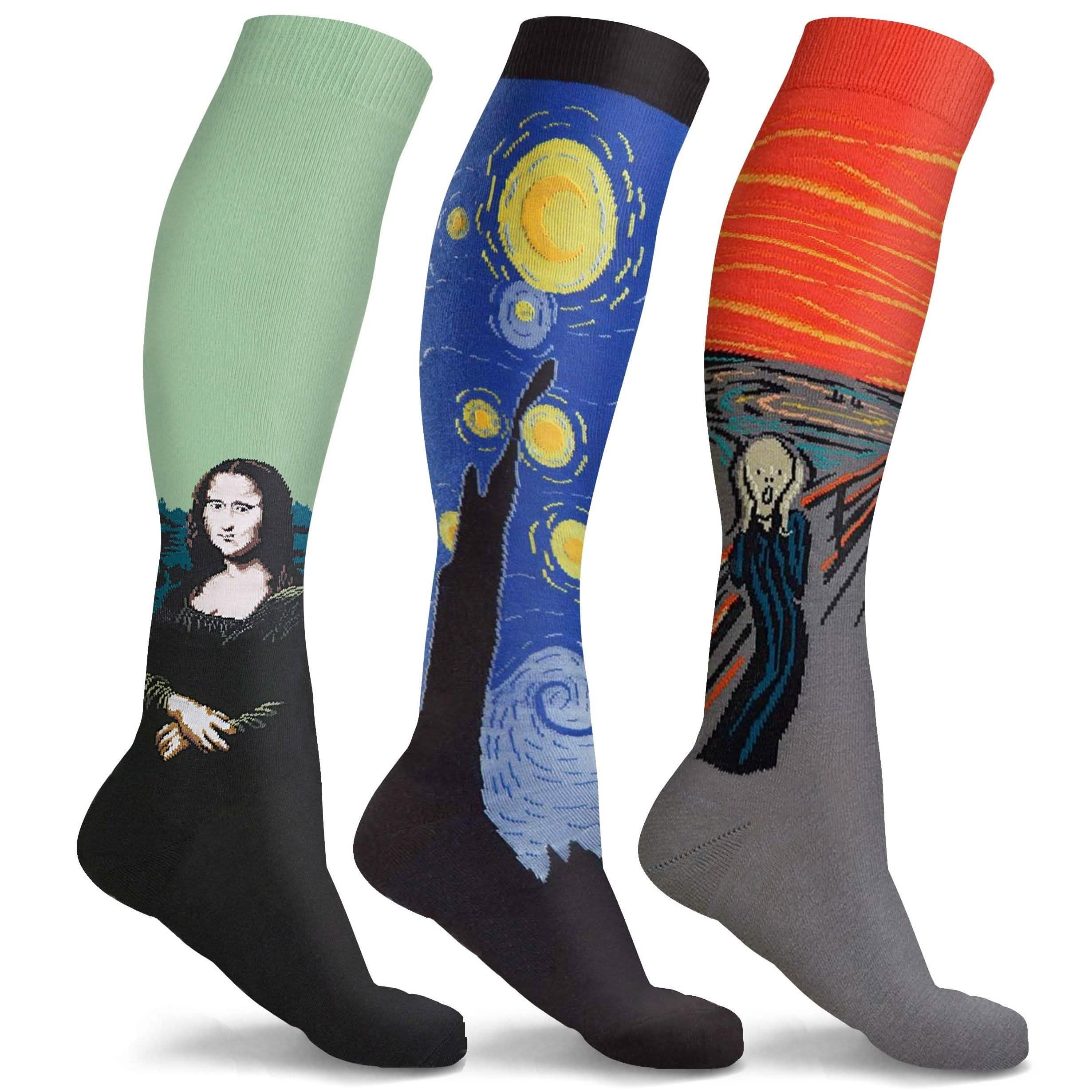 3 or 6-Pairs: DCF Famous Art Paintings Compression Socks