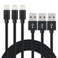 3-Pack: 10 Foot Braided Lightning Cables