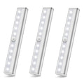 3-Pack: 10-LED Motion Sensor Stick on Light Bars