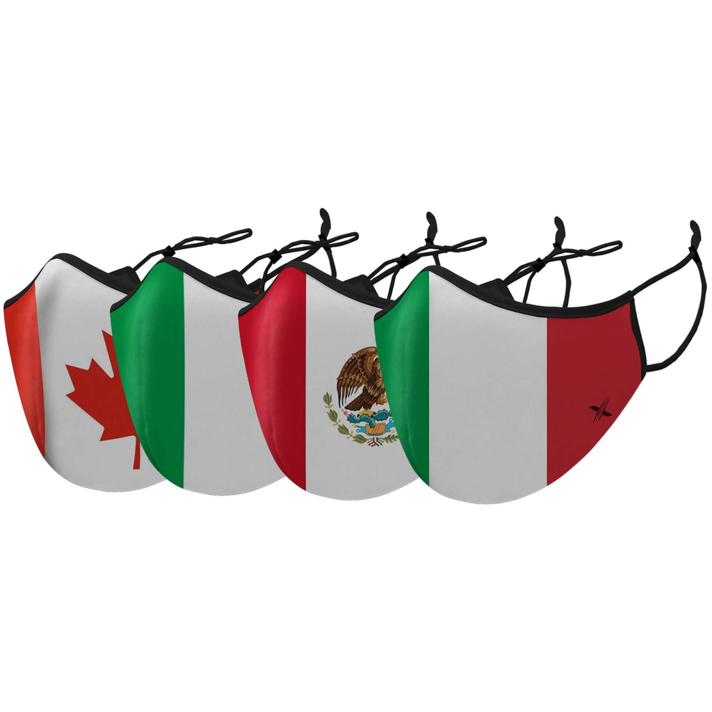 3-Pack: Double Layer Washable and Reusable Flag Masks With Adjustable Loop