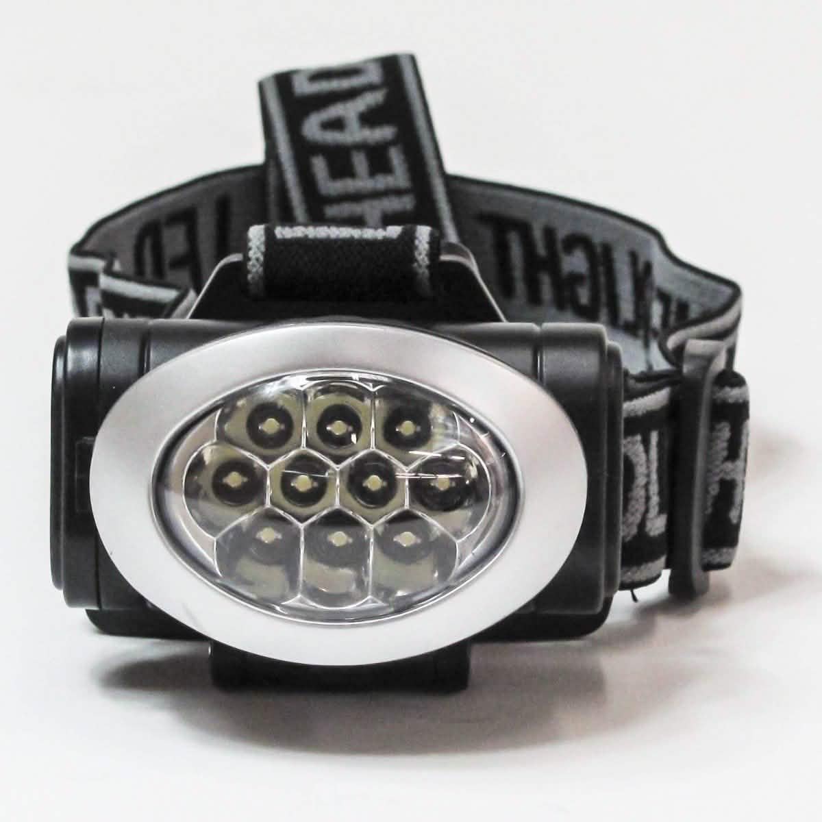 3-Pack: Impecca Water Resistant 20 Lumens 10 LED Headlamp