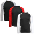 3-Pack: Raglan Sleeve Thermal Shirt