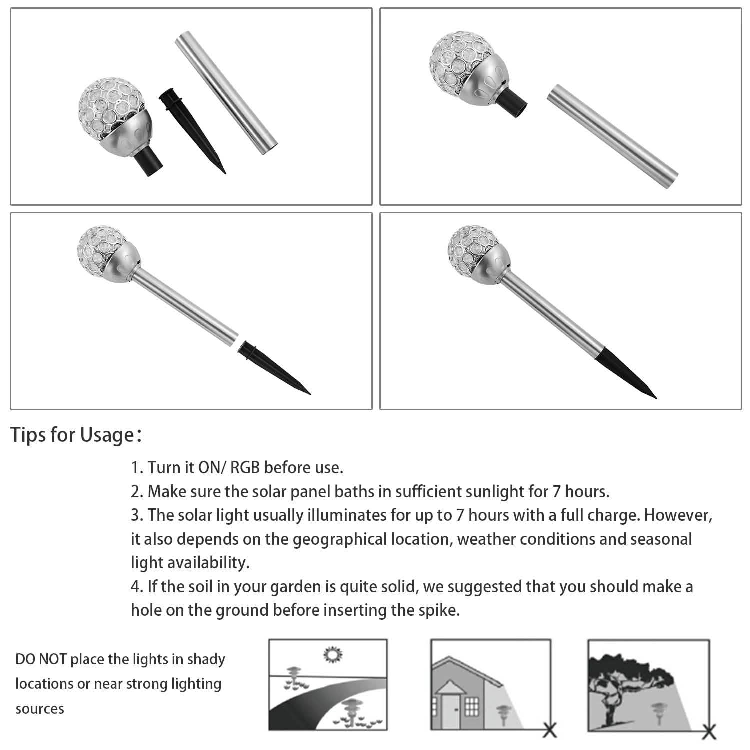 3-Pack: Solarek Outdoor Solar Lights