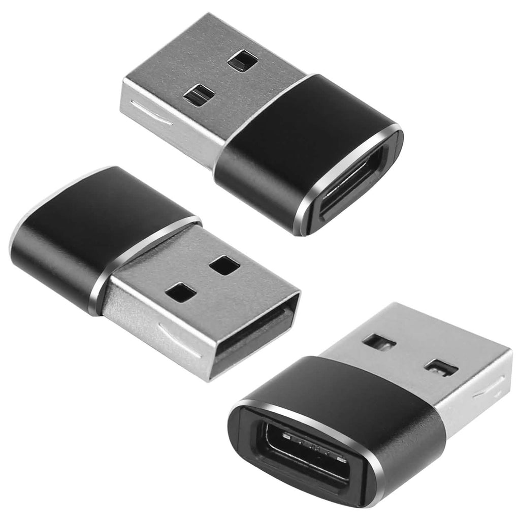 3-Pack: USB C Type-C Female to USB Type A Male Port Converter