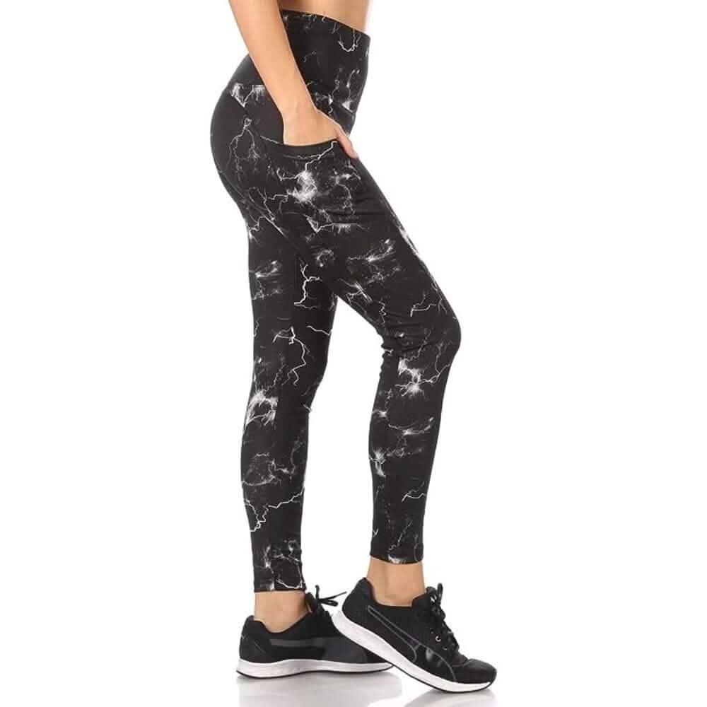 3 Pack: Women's Tummy Control Active Leggings with Side Pockets