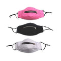 3-Pack: Zipper Reusable Cotton Face Mask for Everyday Use