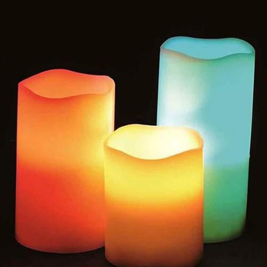 3-Piece: Flameless LED Color-Changing Candles