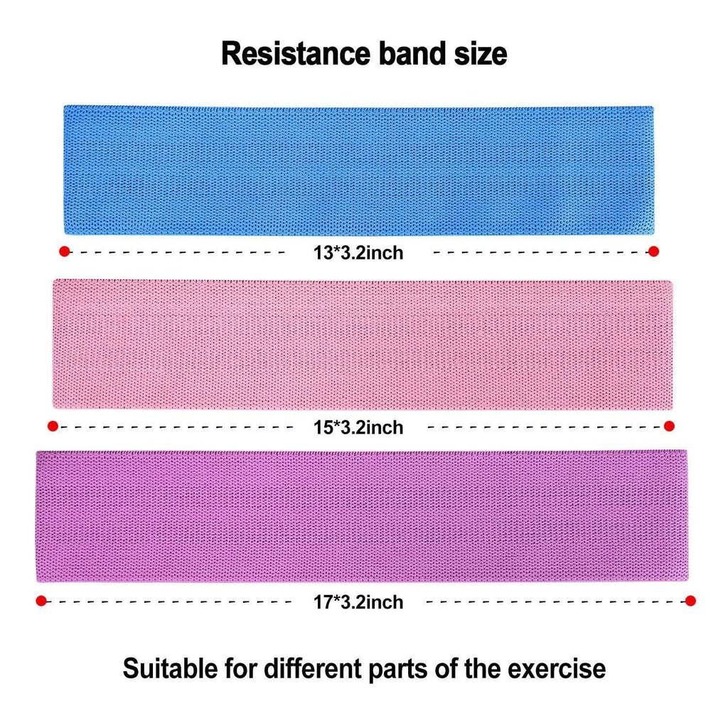 3-Piece: Resistance Loop Bands Hip Legs Training Set