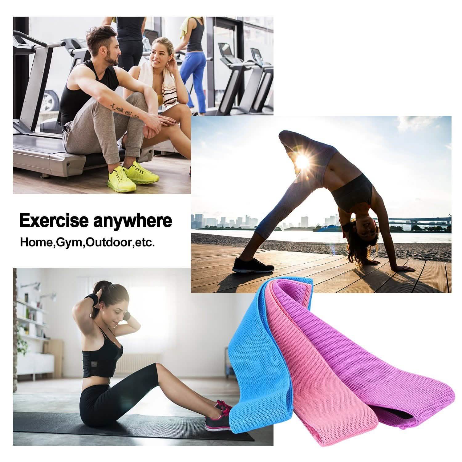 3-Piece: Resistance Loop Bands Hip Legs Training Set