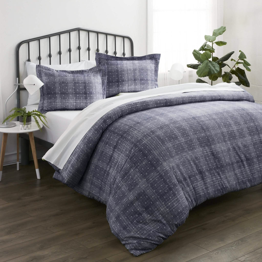 3-Piece Set: Polkadot Patterned Duvet Cover