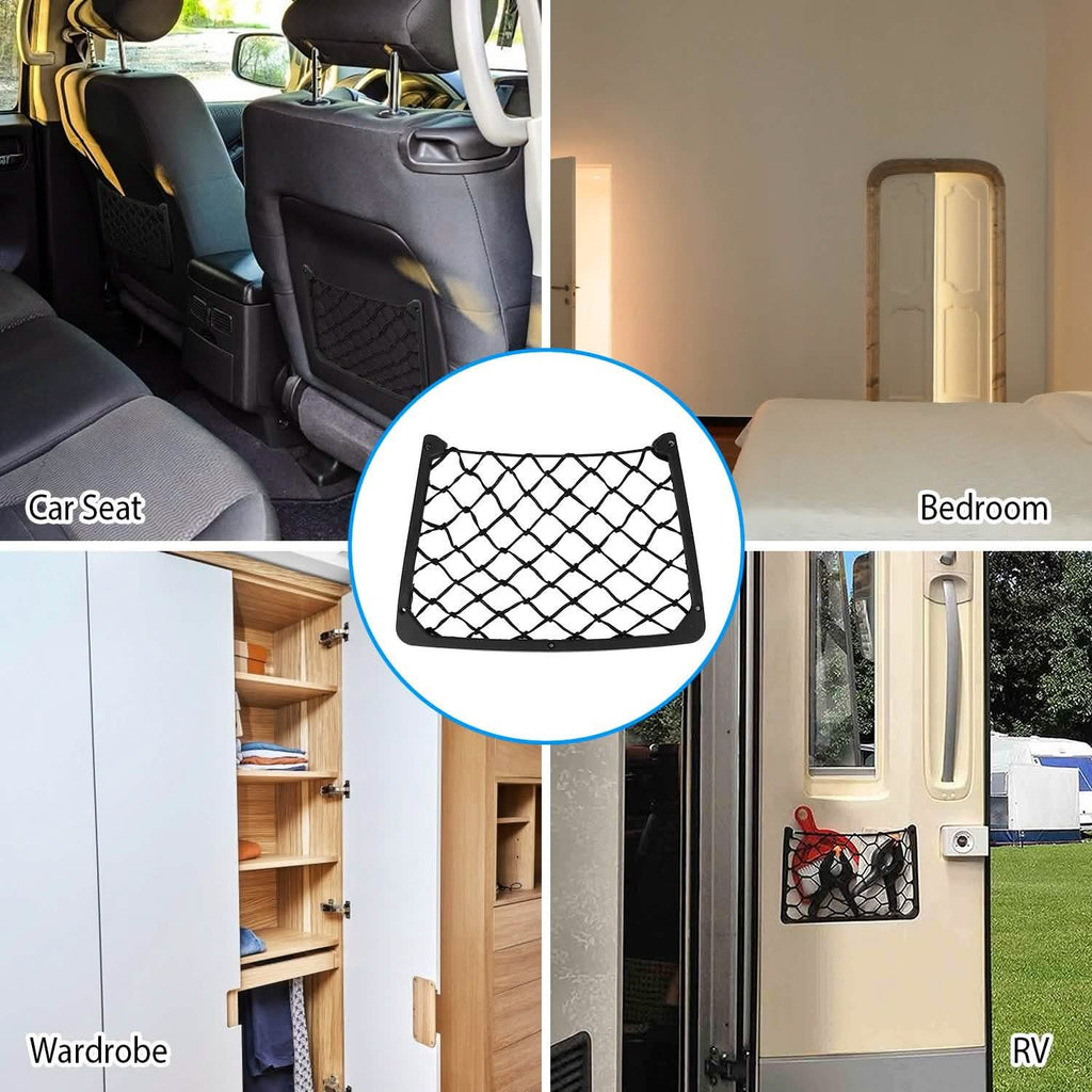 3-Pieces: Mesh Pocket Seat Side Organizer