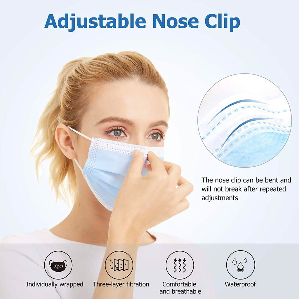 3-Ply Non-Woven Cup Dust Disposable Face Masks with Elastic Earloop