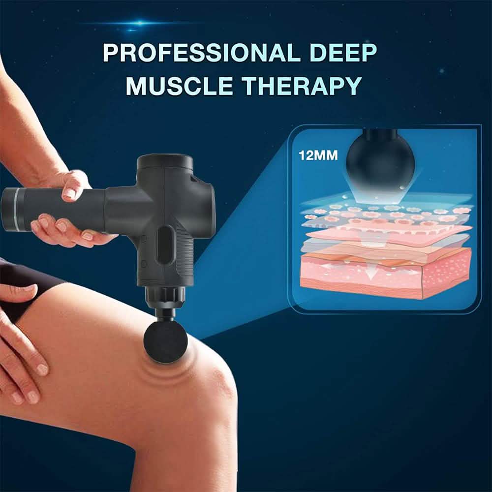 30 Speed Deep Tissue  Ultra-Quiet Muscle Massage Gun with 7 Heads