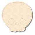 Unfinished Wood Etched Cute Skull Shape | Paint By Line Crafts | up to 30" DIY