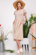 Celeste Plus Size Polka Dot Round Neck Flutter Sleeve Midi Summer Dress For Women – Playful, Feminine, and Stylish Dress for Any Occasion