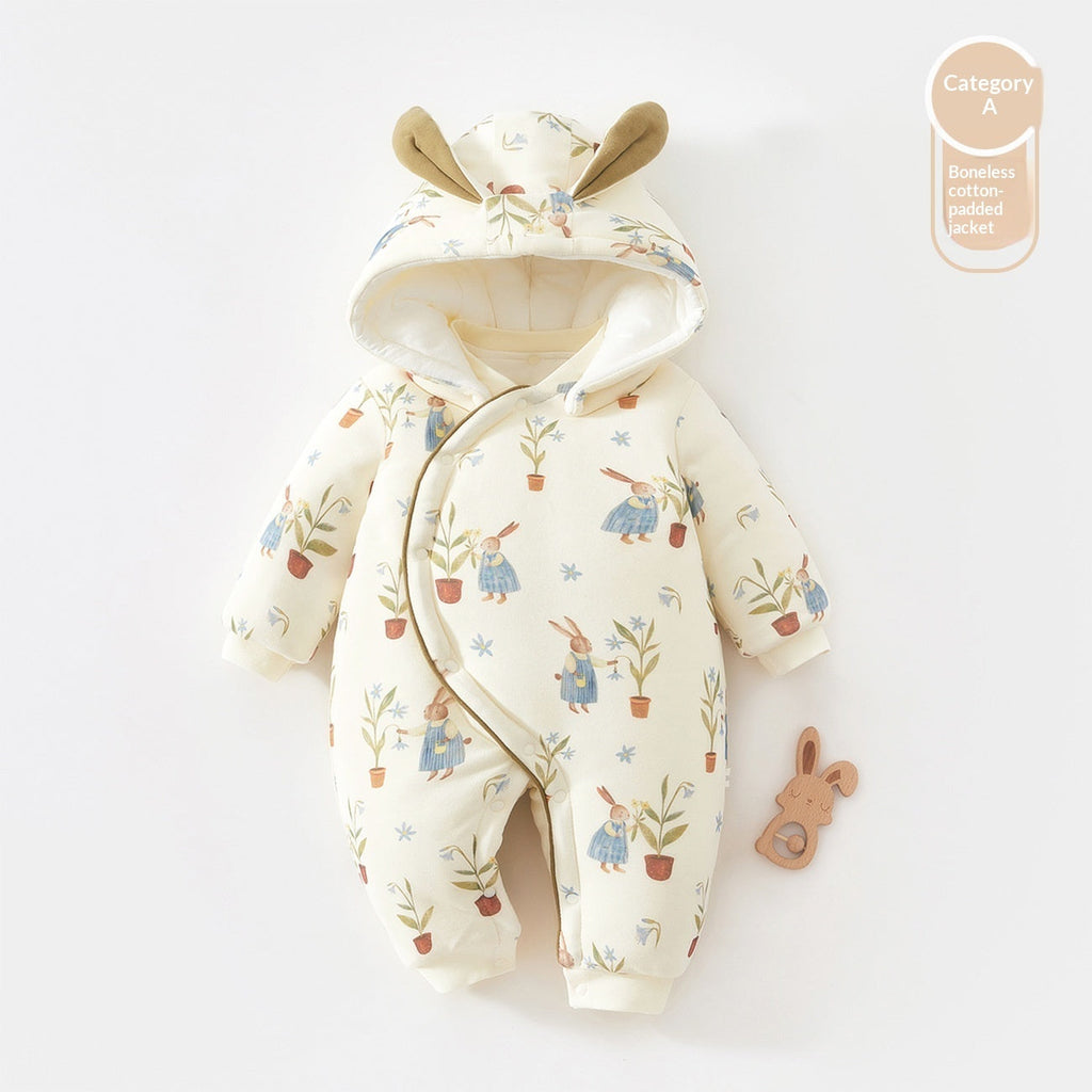 Thickened New Years Day Onesie With A Hood For Outdoor Wear