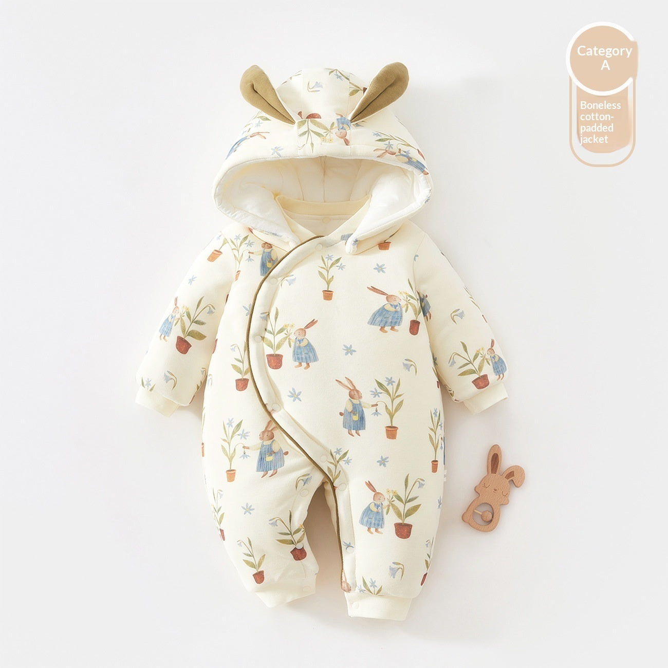 Thickened New Years Day Onesie With A Hood For Outdoor Wear