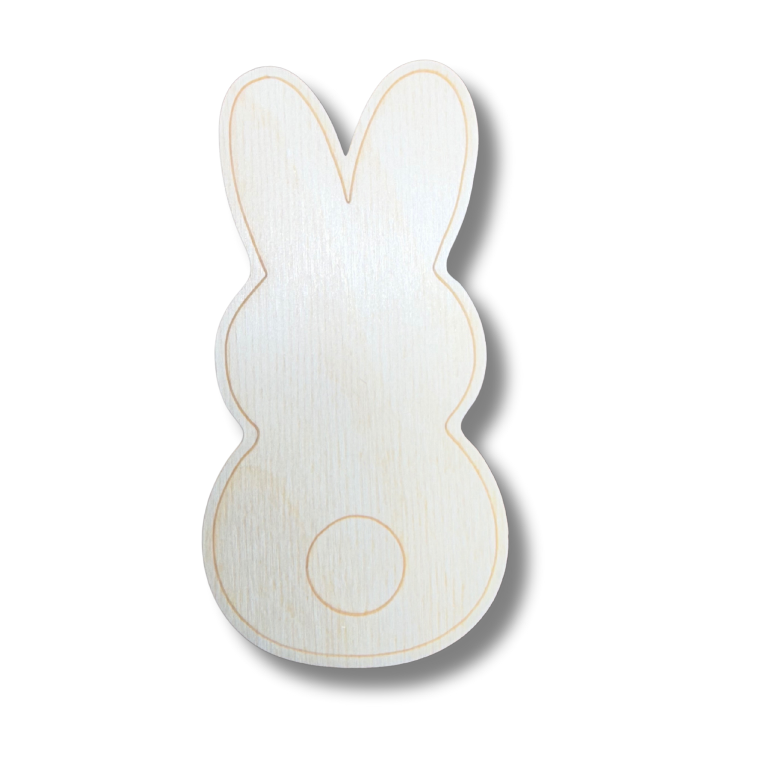 Unfinished Wood Etched Bunny Shape | Paint By Line Crafts | up to 30" DIY