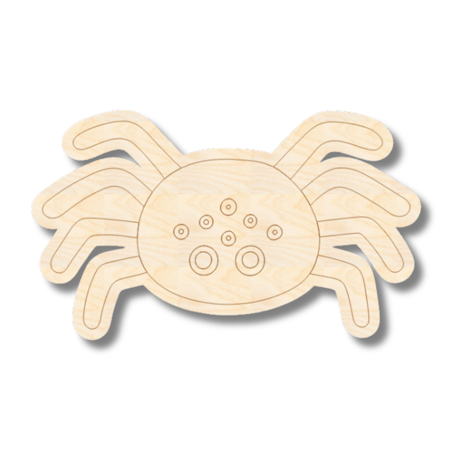 Unfinished Wood Etched Spider Shape | Paint By Line Crafts | up to 30" DIY