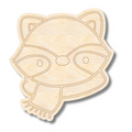 Unfinished Wood Etched Raccoon Head Shape | Paint By Line Crafts | up to 30" DIY