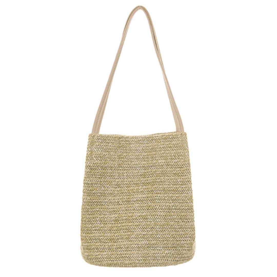 Woven hobo, summer bohemian hobo shoulder purse, magnetic buckle shoulder tote, summer beach straw bag