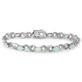 3.55 CTW Genuine Opal "X's and O's" Opal Bracelet By MUIBLU Gems