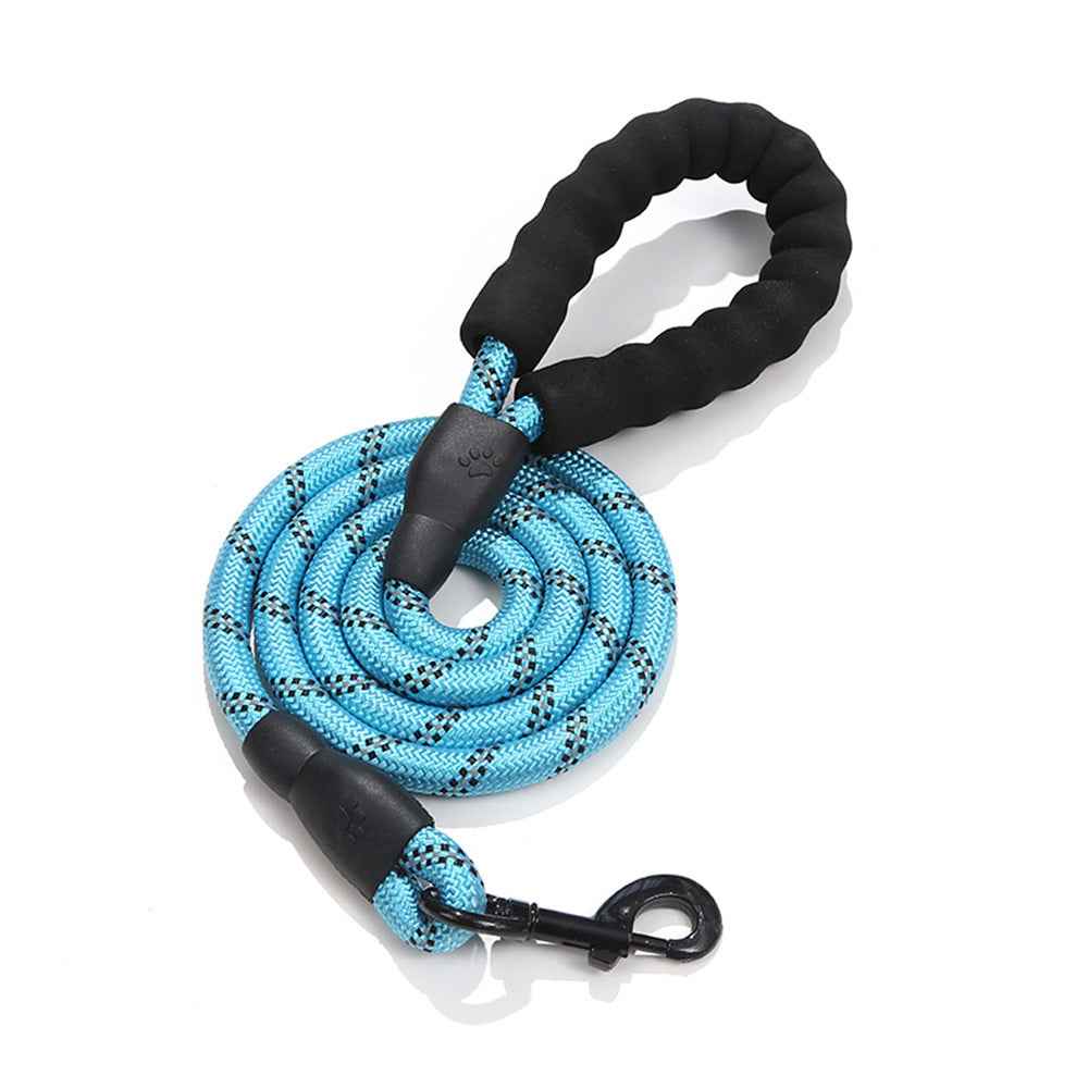 Pet Reflective Dog Leash Multi-color Round Rope Dog Chain Comfortable Handle Set